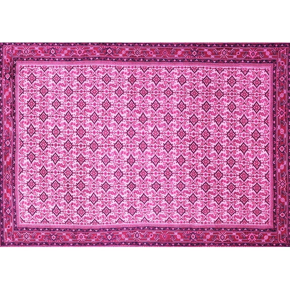 Ahgly Company Indoor Rectangle Persian Pink Traditional Area Rugs, 5' x 7'