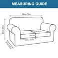 thumbnail image 4 of Sanmadrola 3 Piece Stretch Sofa Covers Couch Covers for 2 Cushion Couch Loveseat Covers Width Up to 72 Inch Feature Thick Soft Stay in Place, 4 of 8