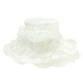 thumbnail image 1 of Sombrero de organza de encaje ChicHeadwear Sombrero para el sol Blanco, 1 of 1