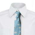 thumbnail image 2 of Necktie, Funny Monkey Parachutes, 3.7", Blue Multicolor, by Ambesonne, 2 of 3