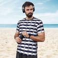 thumbnail image 4 of Wukai Anchors Print Men's Short-Sleeved Mesh T-Shirt,Quick-Dry Short Sleeve Workout T-Shirt-5X-Large, 4 of 8