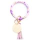 thumbnail image 1 of Llave para las mujeres de cuentas llavero anillo pulsera SilKeychain pulsera pulsera linda pulsera de silicona, 1 of 1