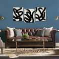 thumbnail image 2 of Hieng Wall Art Canvas Set Abstract Lines Pictures Modern Mid Century Boho Wall Decor Minimalist Abstract Black Stroke Lines Canvas Painting Artwork Living Room Bedroom Unframed, 2 of 6