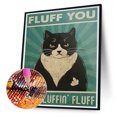 thumbnail image 2 of Diamond Drill Angry Cat 5D Kits de pintura DIY Full Square Wall Art Decor (F1195) Hugtrwg Para estrenar, 2 of 9