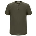 thumbnail image 4 of Men's Henley Shirts Short Sleeve Casual Fashion Waffle Button Down T Shirt Round Neck Quick Dry Sport Tees, 4 of 5