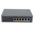 thumbnail image 3 of Conmutador POE IEEE802.3af/at de 100 Mbps, pequeño, compacto, silencioso, de escritorio, sin ventilador, con 6 puertos para punto de acceso, enchufe de 100 a 240 VEU, 3 of 15