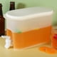 thumbnail image 4 of Dispensador de bebidas de agua fría con grifo | Tetera de té fría de plástico de gran capacidad de 4L | Jarra portátil para frigorífico para bebidas heladas, té de fruta, transparente y, 4 of 9