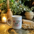 thumbnail image 3 of Christmas Merry And Bright Coffee Mugs, Colorful Merry Winter Festival Ceramic Coffee Mug, Christmas Holiday Drinking Party Mugs for Table Decortaions, 11oz Ceramic Cup White, 3 of 6