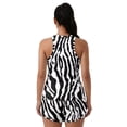 thumbnail image 2 of Xoenoiee Zebra Stripe Print Tankini Swimsuits for Women Two Piece Tummy Control Bathing Suit with Pockets Sleeveless Swimwear with Bottom for Ladies, 6XL, 2 of 7