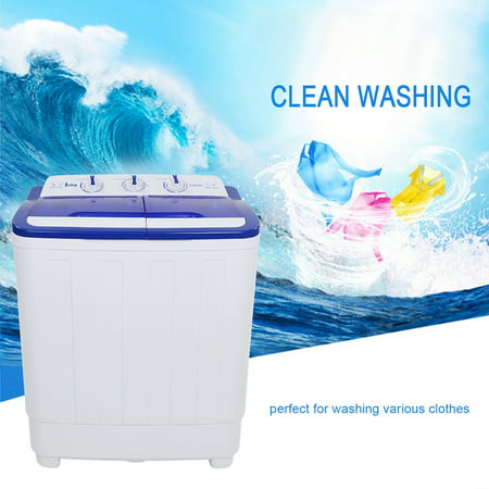 ZOKOP Portable Mini Washing Machine 16.6Lbs Semi-automatic Twin Tube Washing Machine Washer Spin (Best Semi Automatic Washing Machine In India)