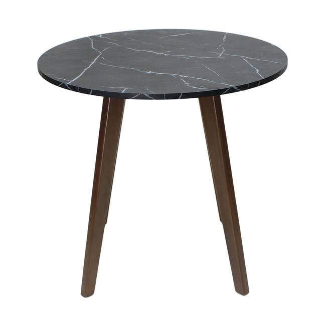 MESA FRANKFURT 80CM IMITACIÓN PIEDRA SINTERIZADA COLOR NEGRO