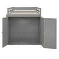 thumbnail image 5 of Bellemave Full Size Loft Bed with Desk and Storage Wardrobe, Drawers, Wood High Loft Bed(Classic Gray), 5 of 10