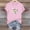 Pink, variant on HOMBOM Graphic T-Shirts for Women Tee Shirts Summer White Easter Easter Bunny Basic Womens Tops Short Sleeve