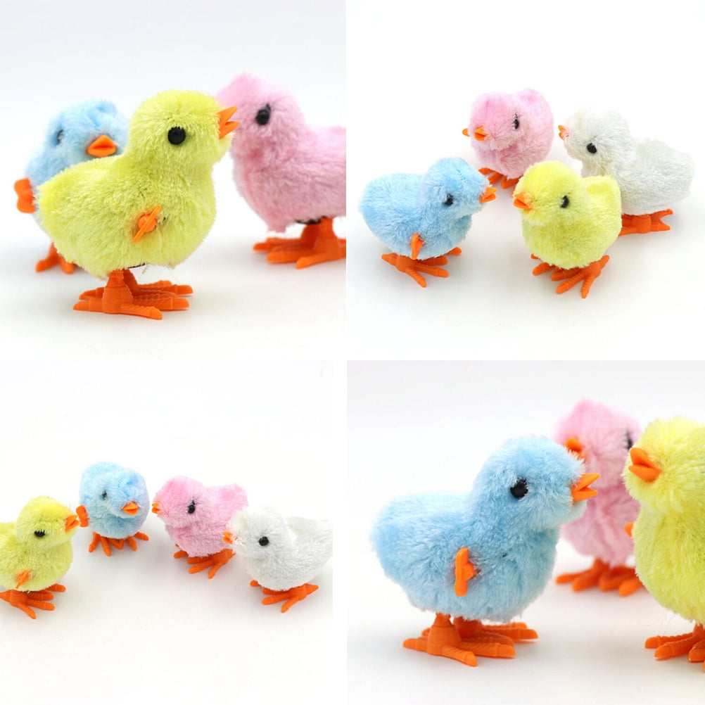Fluffy Wind up Chicken Dance Clockwork Plush Chicken Fun Kids Toy