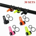 thumbnail image 1 of Windfall 30 Sets Adjustable Plastic Fishing Rod Pole Hook Keeper with 2 Size Elastic Rubber Rings,Lure Spoon Bait Treble Holder,Fishing Lure Bait Holder, 1 of 7