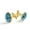 Color 2, variant on Men's Classic Stainless Steel, Mushroom Butterflies Pattern Cufflinks Business Wedding Shirts, Golden