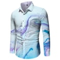 thumbnail image 3 of Camisas de verano con estampado floral y pintura al óleo para hombre, camisas de manga larga con solapa y estampado 3D, ropa informal vintage Y2k ajustada para mujer, 3 of 5