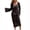 Black, variant on CHUMUD Beach Cover Ups for Women Mesh Knit V-Neck Long Flare Sleeve Swim Cover-Up Dress Vacation