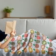 thumbnail image 3 of Fruits Soft Flannel Fleece Throw Blanket, Retro Style Pattern Apples with Polka Dot Pattern Colorful Cheerful Happy Healthy, Cozy Plush for Indoor and Outdoor Use, 50" x 60", Multicolor, by Ambesonne, 3 of 5
