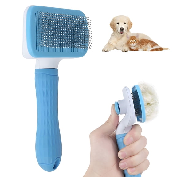 ACDANC Deshedding Dog Brush for Short & Long Hair, Professional Pet Grooming Tool to Remove Undercoat & Tangles, Ergonomic Handle