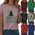 thumbnail image 6 of larppty Women O Neck Christmas Tree Graphic Funny Cute T Shirt Tops Tee (Red, XL), 6 of 8