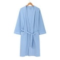 thumbnail image 5 of Summer Robe For Women Womens Bath Robes Terry Cloth For Women Short Waffle, Made Of Cotton Cotton Robe Towel Womens Light Blue Bathrobe, 5 of 9