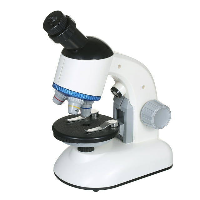 Kids Microscope Objects and Specimen Observation 40X~800X Magnification Mini Desktop Beginner Microscope Kit Battery Operated with LED Light for Boys Girls Students Science Curious Kids