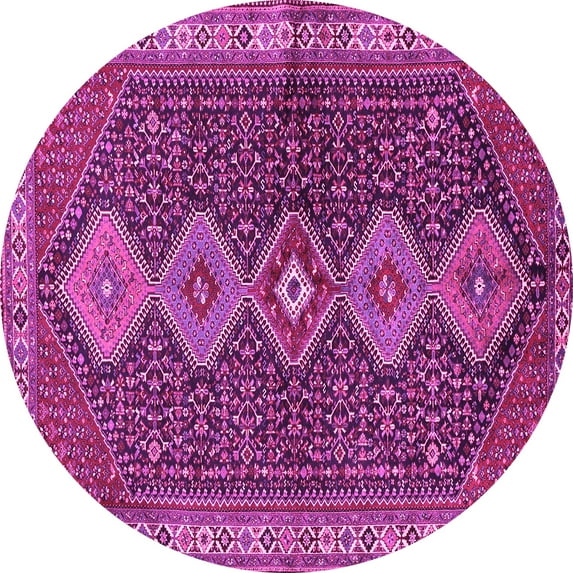 Ahgly Company Indoor Round Persian Pink Traditional Area Rugs, 6' Round