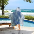thumbnail image 3 of Yayeee Kids Hooded Towels Toddler Soft Absorbent Beach Bathing Wrap 50" x 23.5", Plants and River, 3 of 5