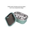 thumbnail image 3 of 1.2L Stainless Steel Bento Box Doublelayer LeakProof Sealed Food Container Storage Box for School Picnic (Green ), 3 of 8