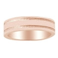 thumbnail image 3 of AFFY 6mm Men's Flat Wedding Band Ring In 14k Solid Rose Gold Ring Size-9.5, 3 of 3