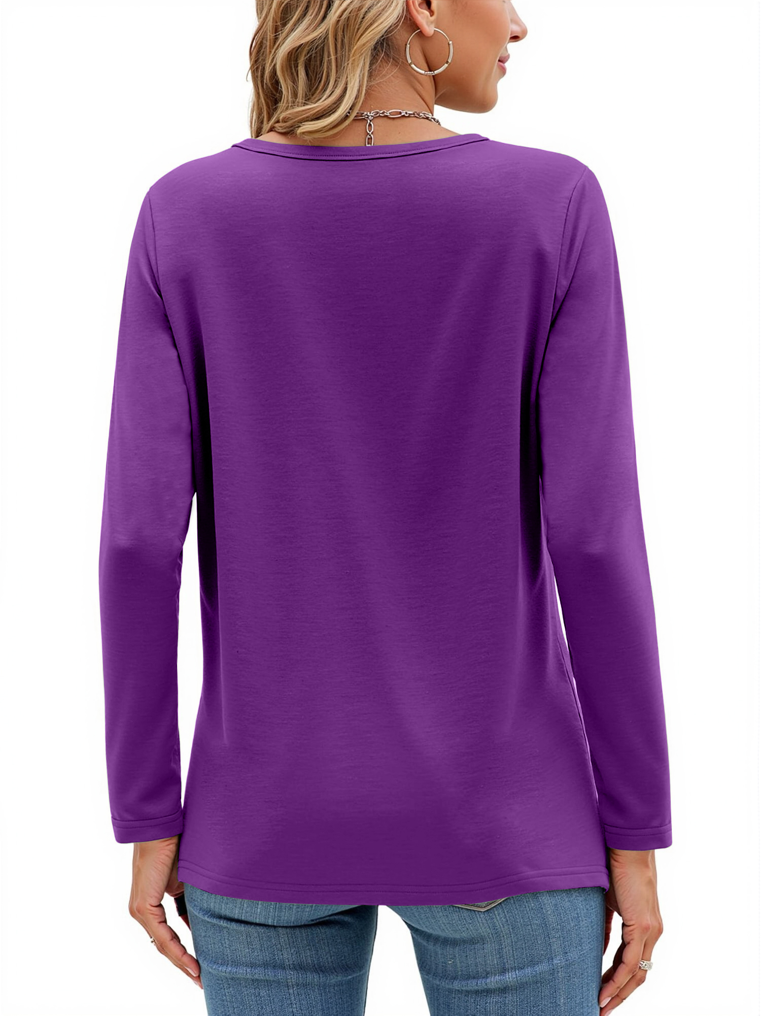 MOSHU Women's Crew Neck Long Sleeve T-Shirts, 3-Pack photo 3