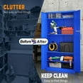 thumbnail image 6 of Fesbos Metal Garage Storage Cabinet with 2 Doors and 4 Adjustable Shelves - 71" Steel Lockable File Cabinet,Locking Tool Cabinet for Office,Home,Garage,Gym (Blue), 6 of 8