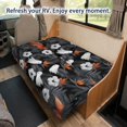 thumbnail image 4 of Chririnla Stretch RV Jackknife Sofa Couch Covers Suitable for Camper Motorhome RV Folding Sofa Bed Cover Fit for Camper RV Sofa, Tropical Ghost Halloween Print, 4 of 7