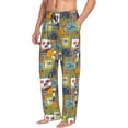 thumbnail image 6 of Fuzoiu Hawaiian Style Print Men's Pajama Pants,Lounge Pants for Men,Lounge PJ Bottoms,Sleepwear Pants with Drawstring Pockets -Small, 6 of 6