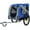 Blue+Grey, variant on Animal Transport Bike Cart, Large Folding Bike Trailer for Dogs,120LB Capacity All-Terrain Pet Carrier with Durable Steel Frame for Cycling, Jogging, Camping and Outdoor Adventures, Black+Red
