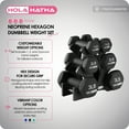 thumbnail image 3 of HolaHatha 1, 2 and 3 Pound Neoprene Dumbbell Weight Set with Rack, 3 of 10