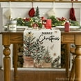 thumbnail image 6 of Xmas Trees Holly Pine Cone Merry Christmas Table Runner, Seasonal Winter Kitchen Dining Table Decoration for Home Party Decor 13x72 Inch, 6 of 6