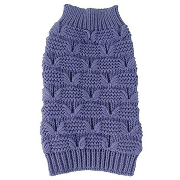 Pet Life ® Butterfly Stitched Heavy Cable Knitted Fashion Turtle Neck Dog Sweater