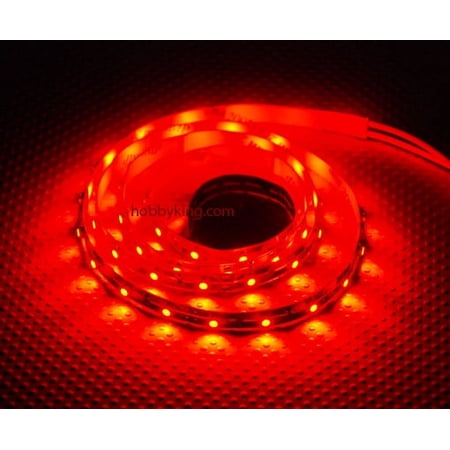 HobbyFlip Turnigy High Density R/C LED Flexible Strip - RED (1 meter) Night Compatible with DJI Phantom 2