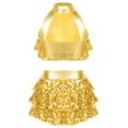 thumbnail image 2 of TSSOE Kids Girls Sleeveless Sequins Tiered Crop Top with Skirt Latin Jazz Modern Rumba Salsa Samba Gold 10, 2 of 7