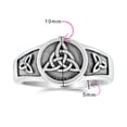 thumbnail image 5 of Bling Jewelry Womens Ancient Viking Celtic Infinity Trinity Knot Triquetra Signet Ring Oxidized .925 Sterling Silver, 5 of 6