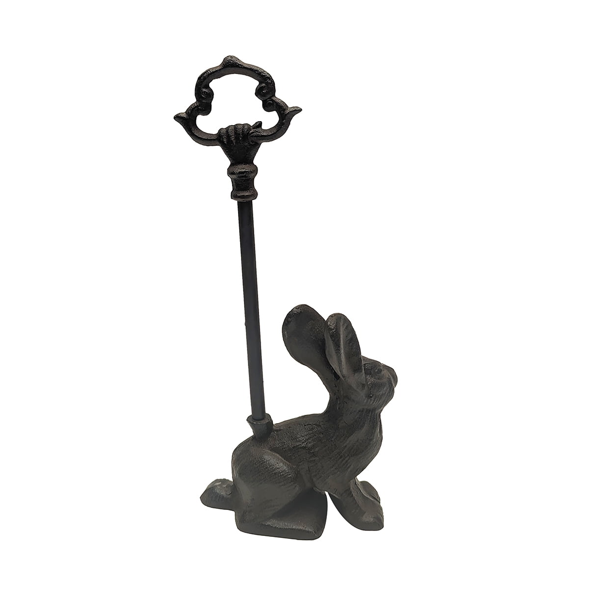 Cast Iron Rabbit Doorstop Carry Handle Heavy Metal Front Door Stop Bunny Stopper Home Decor