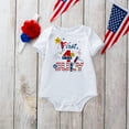 thumbnail image 5 of 4th of July Baby Girl Outfit Independence Day Clothes Set American Flag Romper + Tutu Skirt + Headband + Shoes Romper Bodysuit 4Pcs, 5 of 7