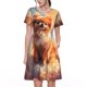 thumbnail image 1 of Easygdp Cute Cloud Pomeranian para Vestido Transpirable de Mujer, Vestido Suelto de Manga Corta con Pliegues y Bolsillos para el Verano, 1 of 6