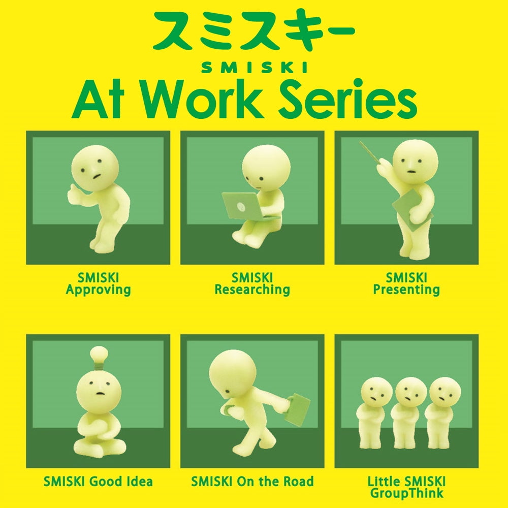正規品SMISKI SECRETスミスキシークレット muse + @ Work Dreams USA Smiski At Work Series Mini Figurine, ATBC-PVC, Glow in