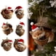 thumbnail image 2 of Adorno de bellota con animales del bosque Adornos navideños con criaturas del bosque Adornos acrílicos 2D Animales acogedores en piñas Decoración colgante para la decoración de fiestas en casa, 2 of 7