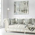 thumbnail image 2 of Designart Winter Rural Road Among Frosted Trees - Forest Throw Pillow - 18x18, 2 of 4