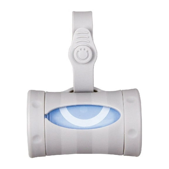 Ubbi On-The-Go Retractable Diaper Disposal Bag Dispenser for Travel with Lavender-Scented Bags, Gray