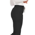 thumbnail image 5 of MediChic Women's Straight Leg Seven Pocket Cargo Scrub Pants with 4-Way Stretch Anti-Wrinkle Moisture Wicking Scrubs Black, 5 of 5